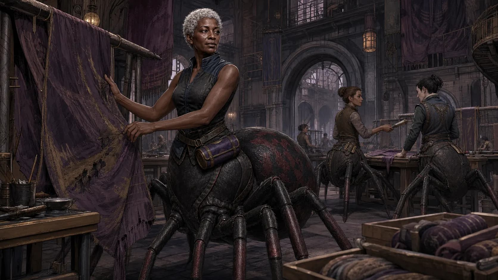 Arachne representative in Jericha's matte-comic style