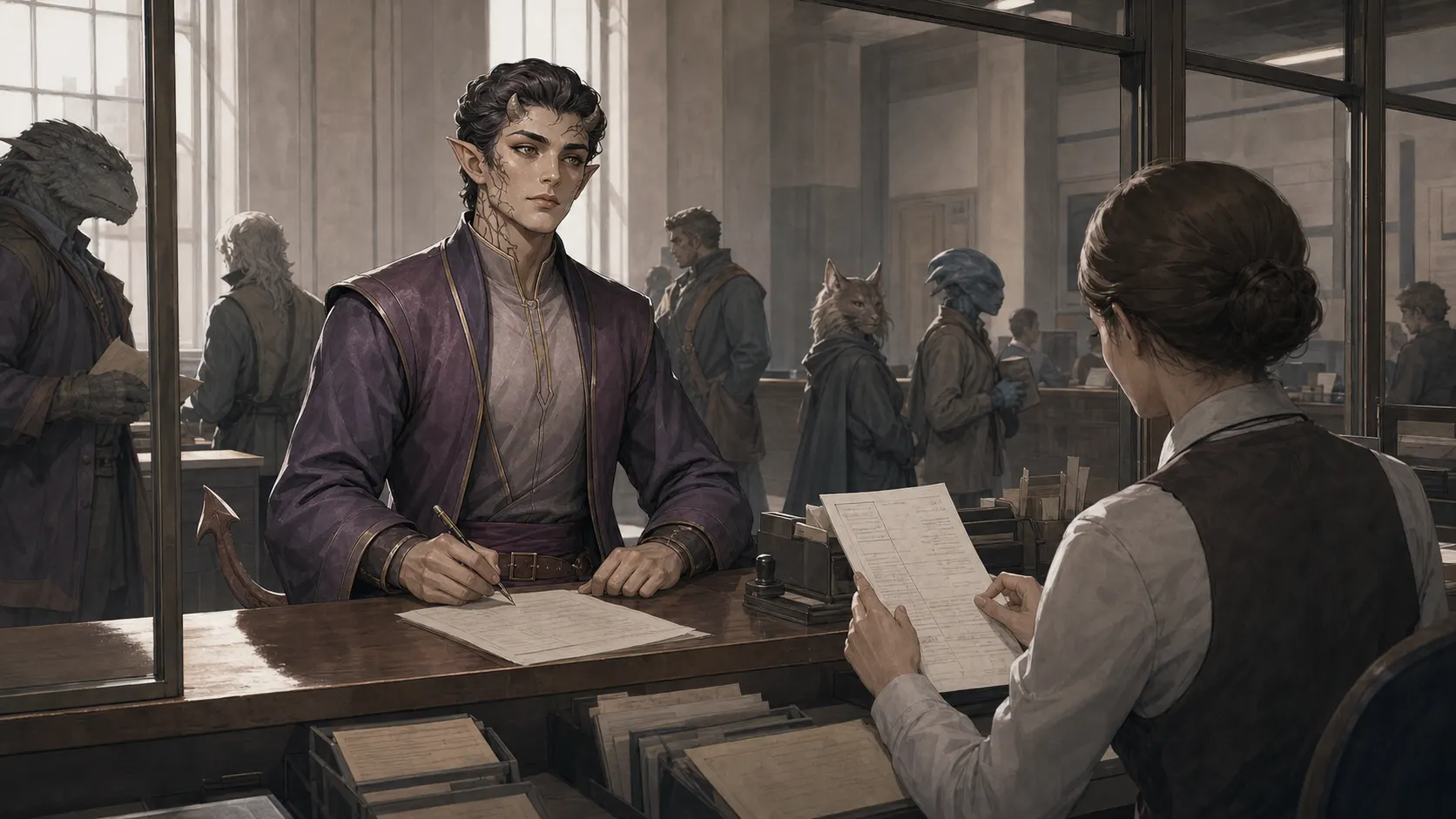 Cambion representative in Jericha's matte-comic style