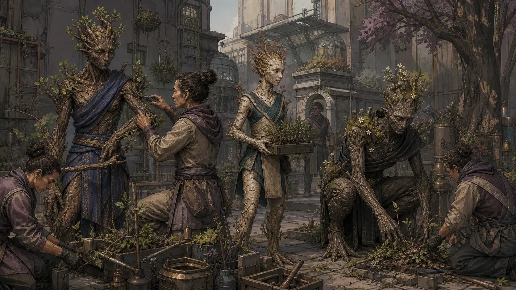 Dryad representative in Jericha's matte-comic style